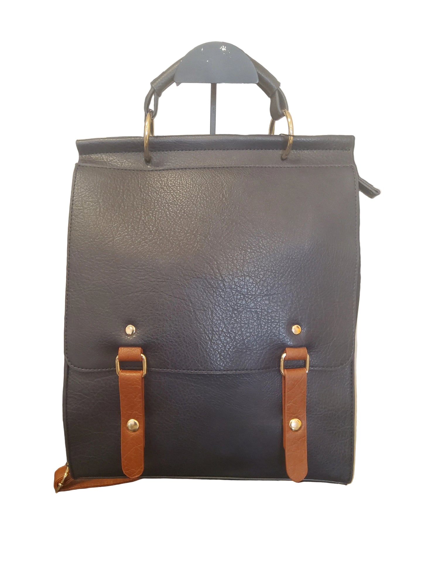Classic Two-toned Flap Over Backpack bag