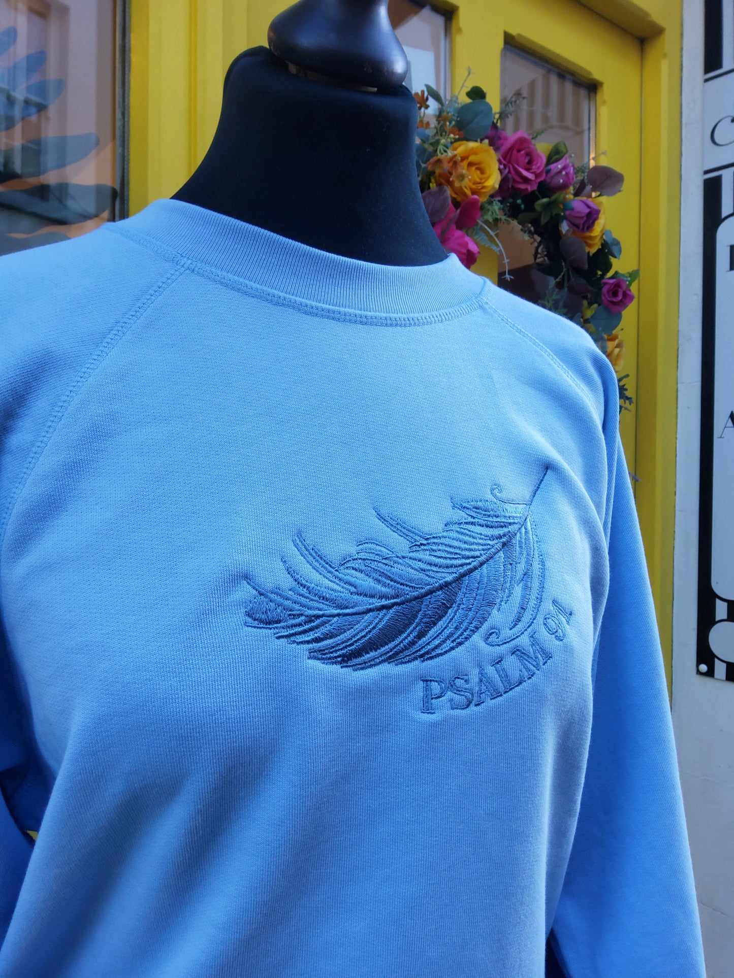 Light Blue Psalm 91 Sweatshirt