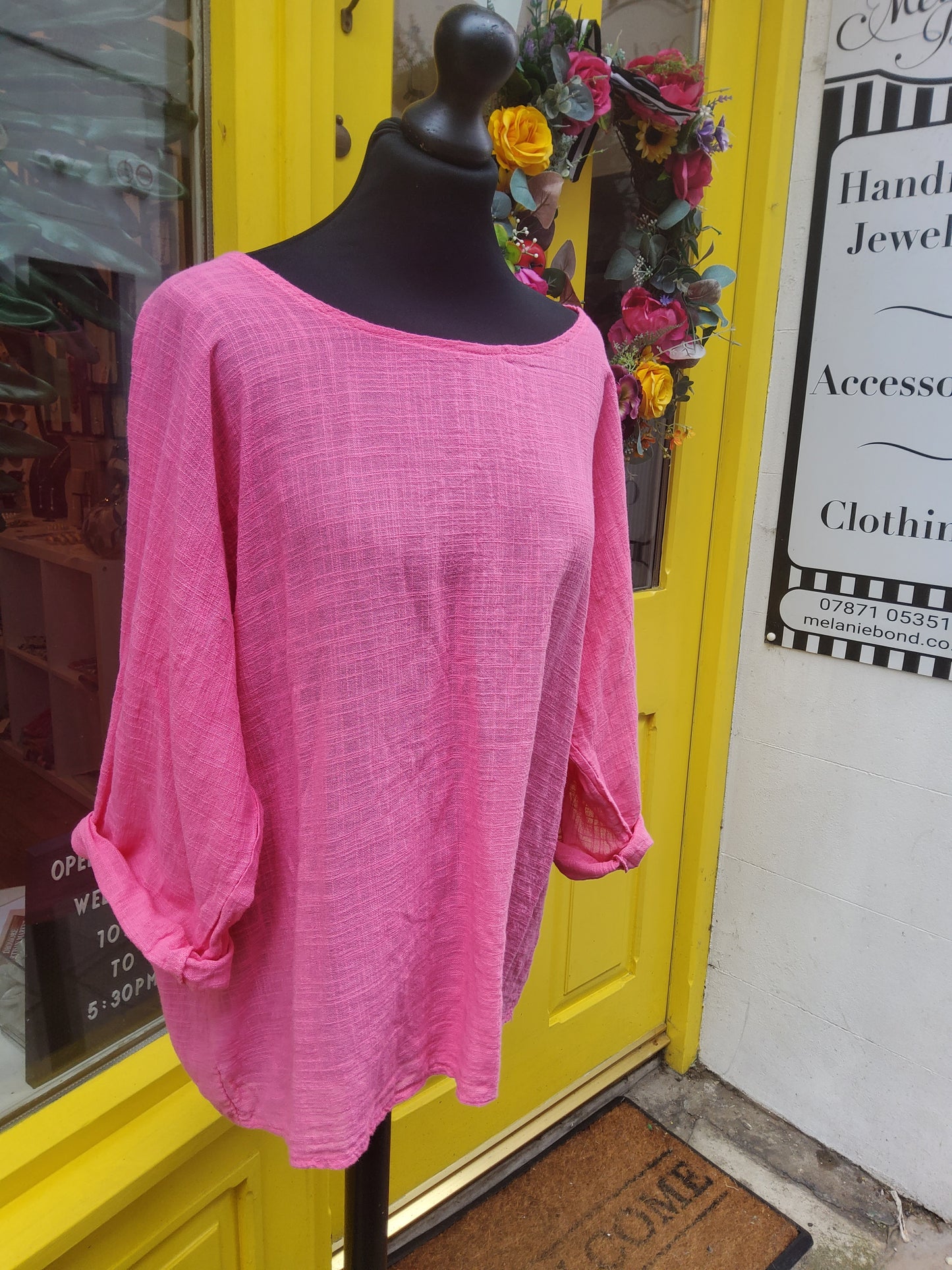 Pink Loose Cotton Top