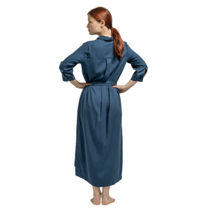 Navy Long Tencel Dress