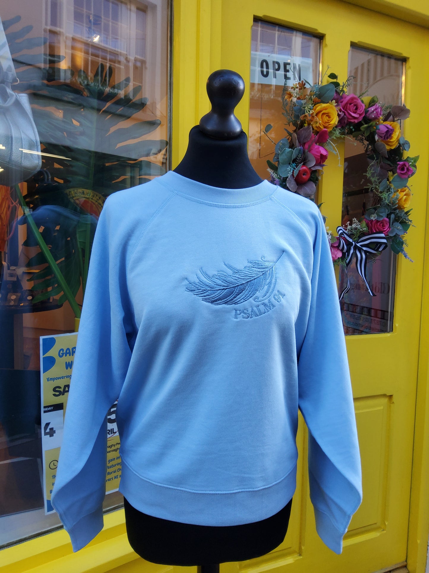 Light Blue Psalm 91 Sweatshirt