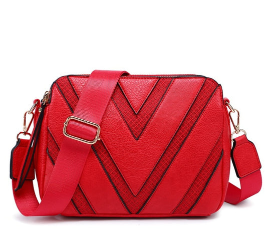 Red Sparkle Arrowhead Crossbody Bag