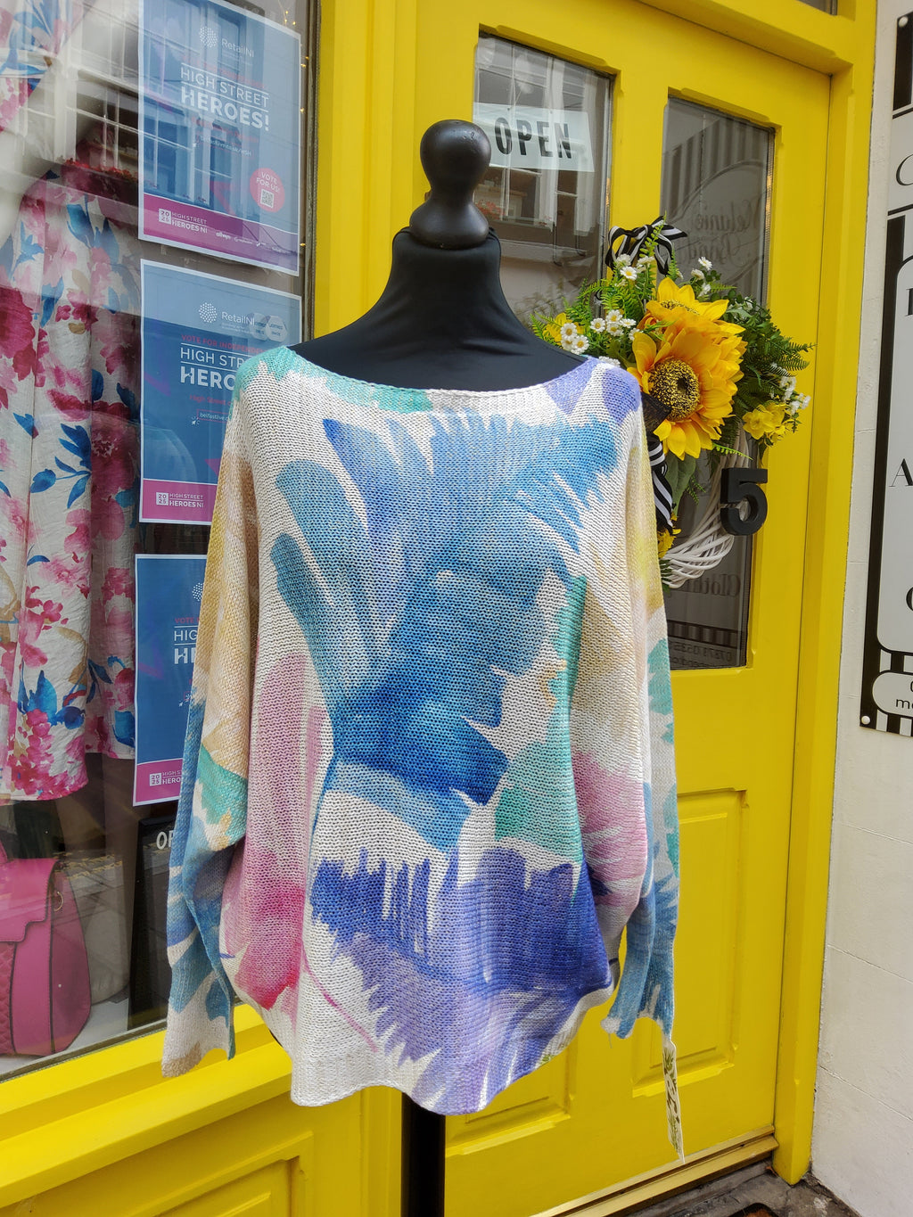 Multicoloured Feather Lightweight Jumper