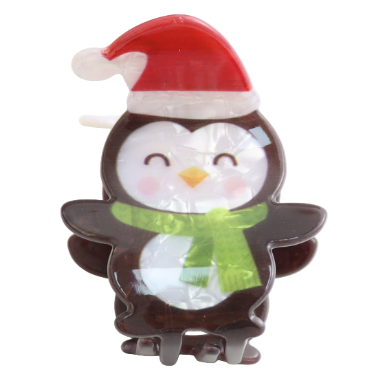 Little Christmas Penguin Claw Clip