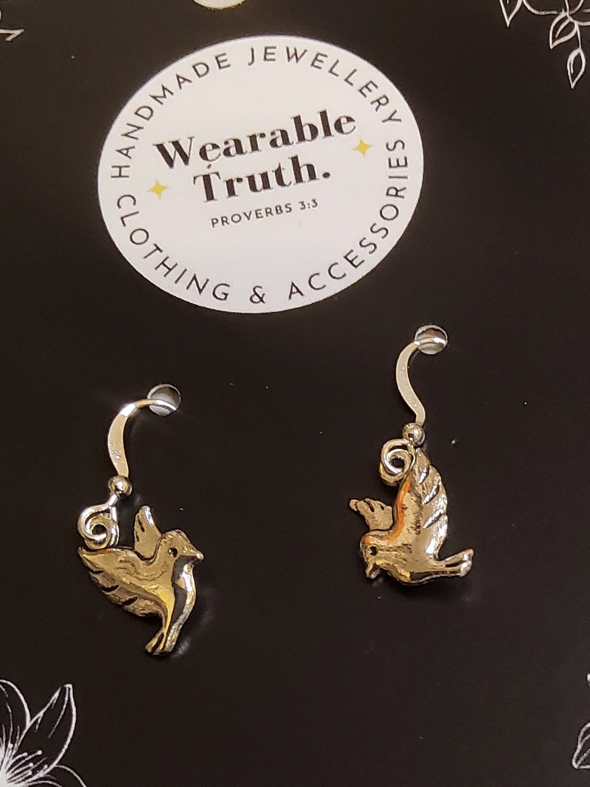 Courage Dear Heart Bird Earrings