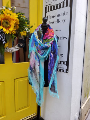 Love’s Pure Light
You Are A Joy Bomb: Hydrangeas” silk blend scarf