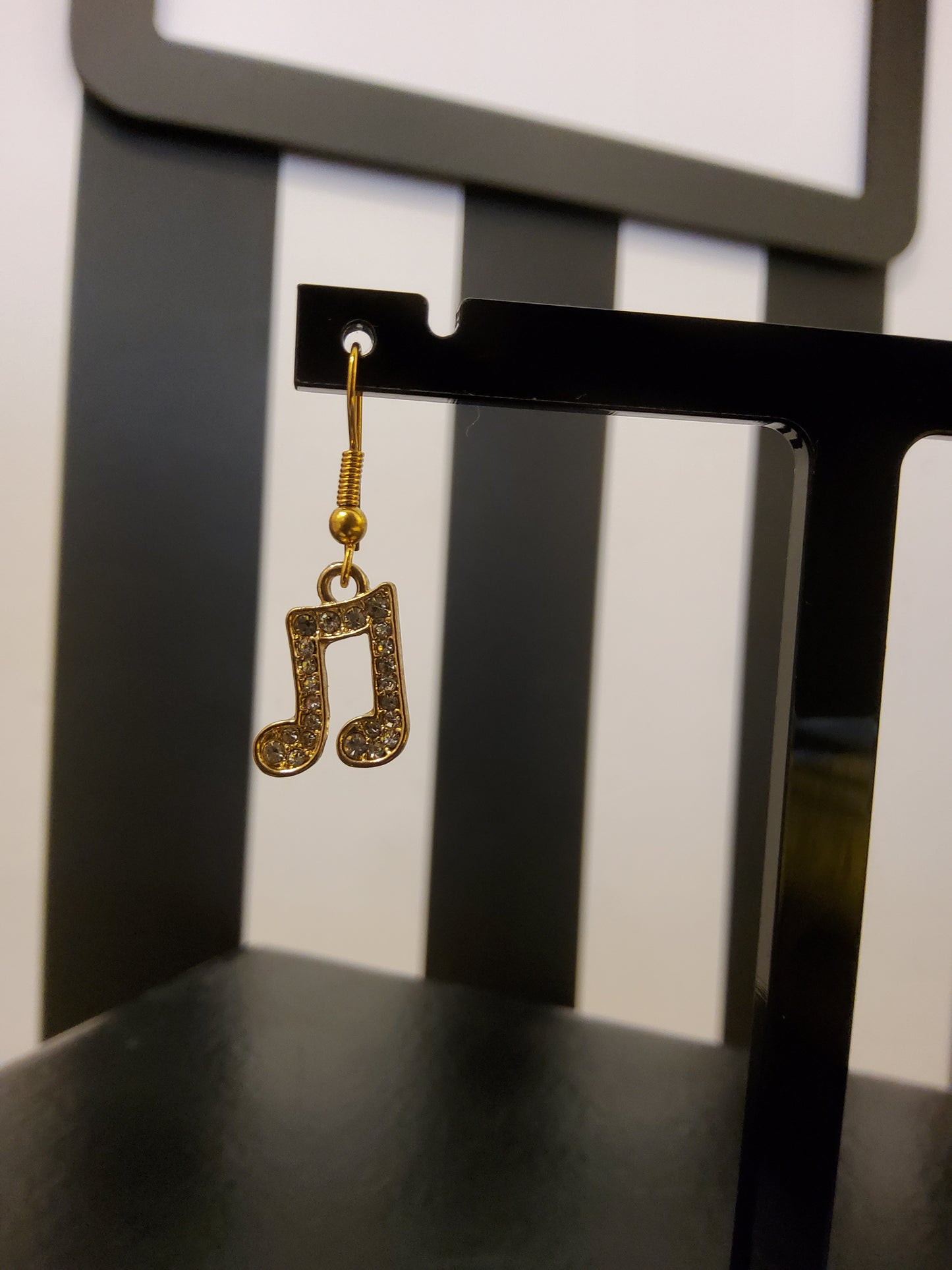 Music Note Diamante Earrings