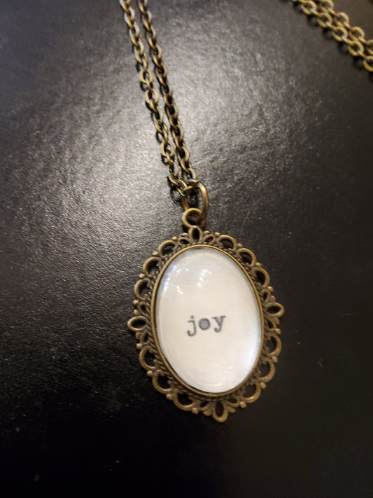 'Joy' Embellished Bronze Necklace