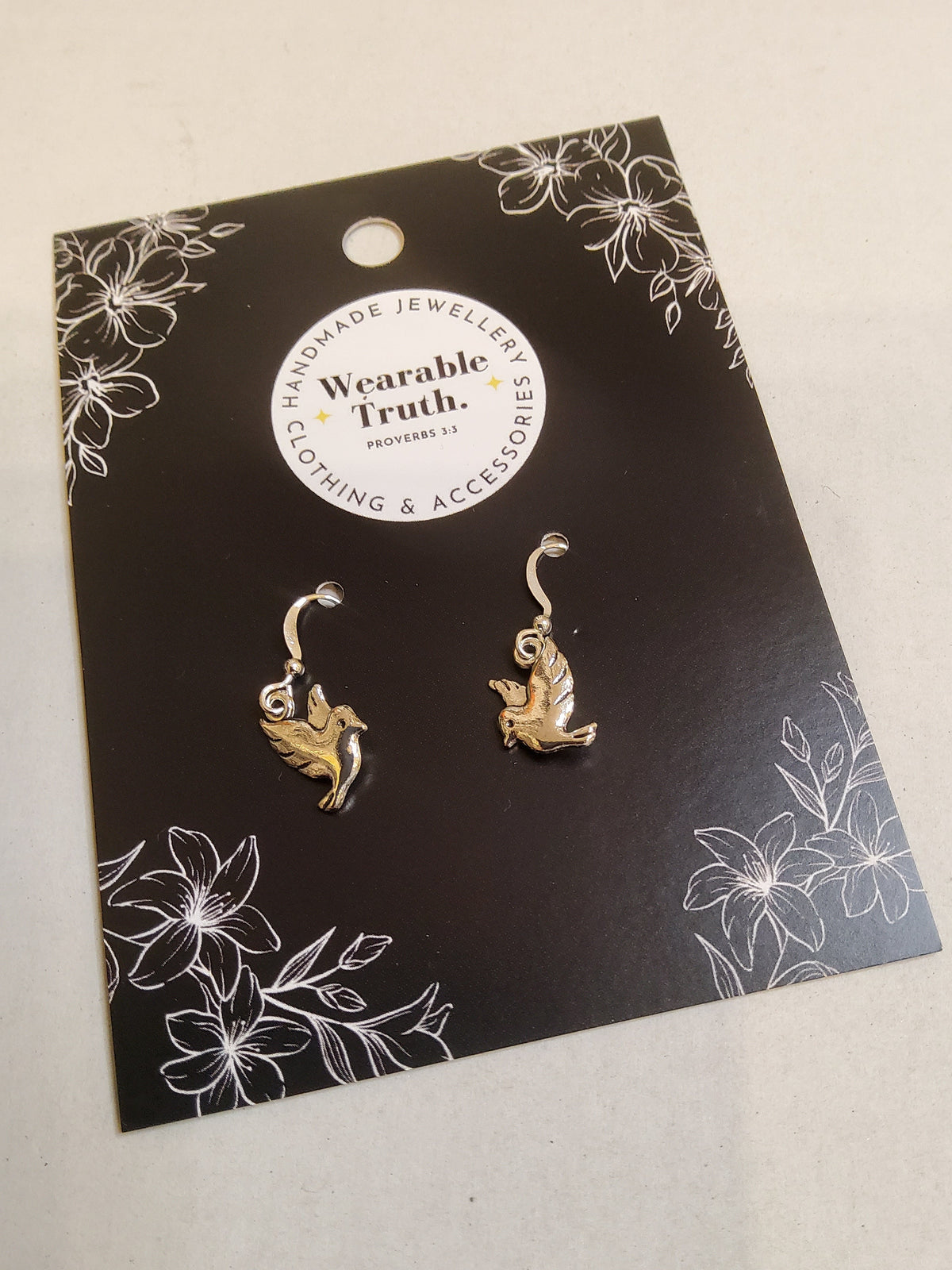 Courage Dear Heart Bird Earrings
