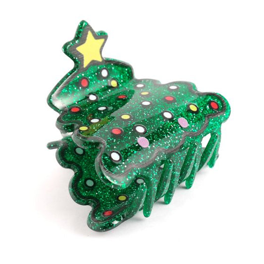 Sparkly Christmas Tree Claw Clip