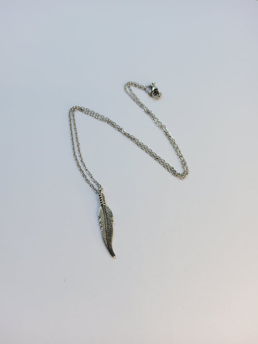 Silver Feather Necklace