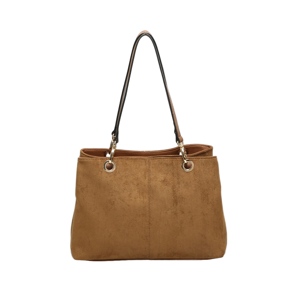 Camel Suede Handbag