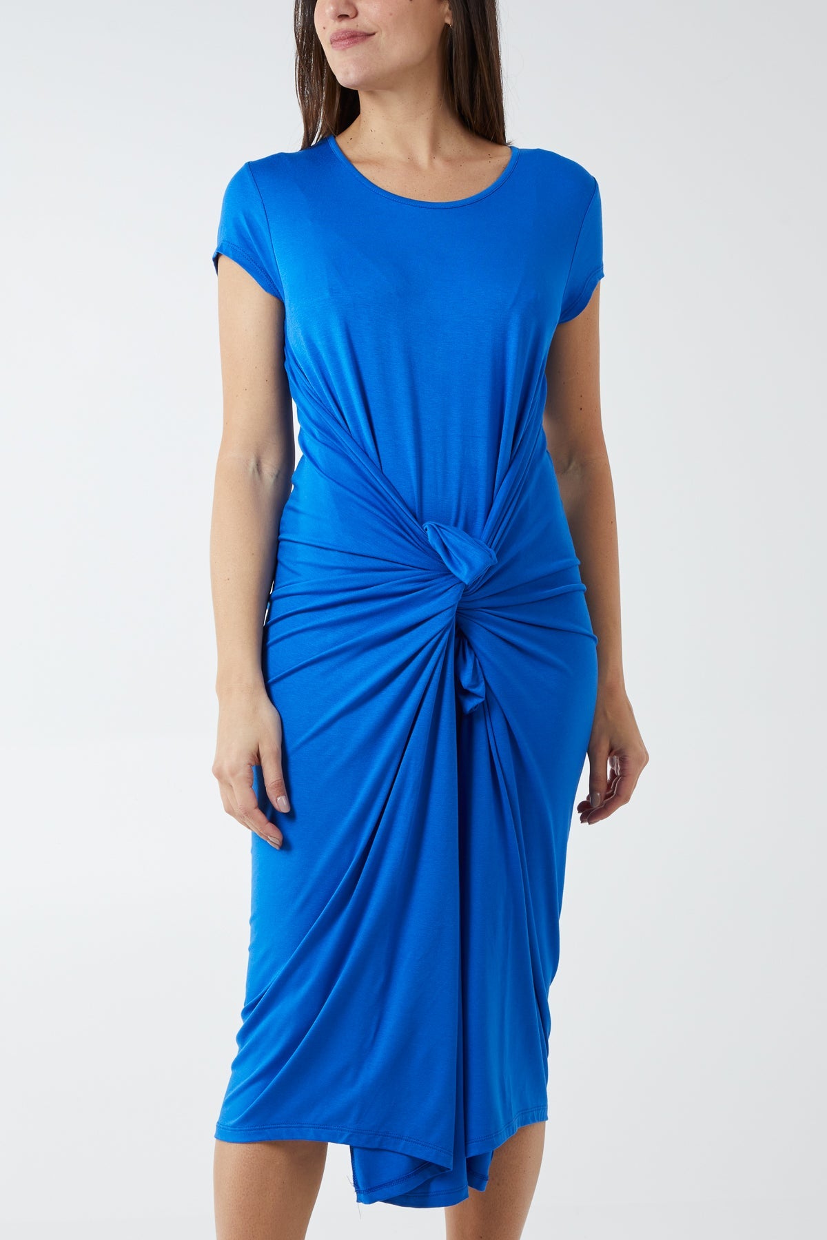 Cobalt Blue Cap Sleeve Parachute Dress
