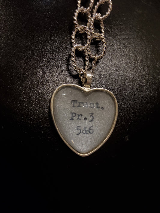 'Trust' Proverbs 3:5&6 Chunky Chain Necklace