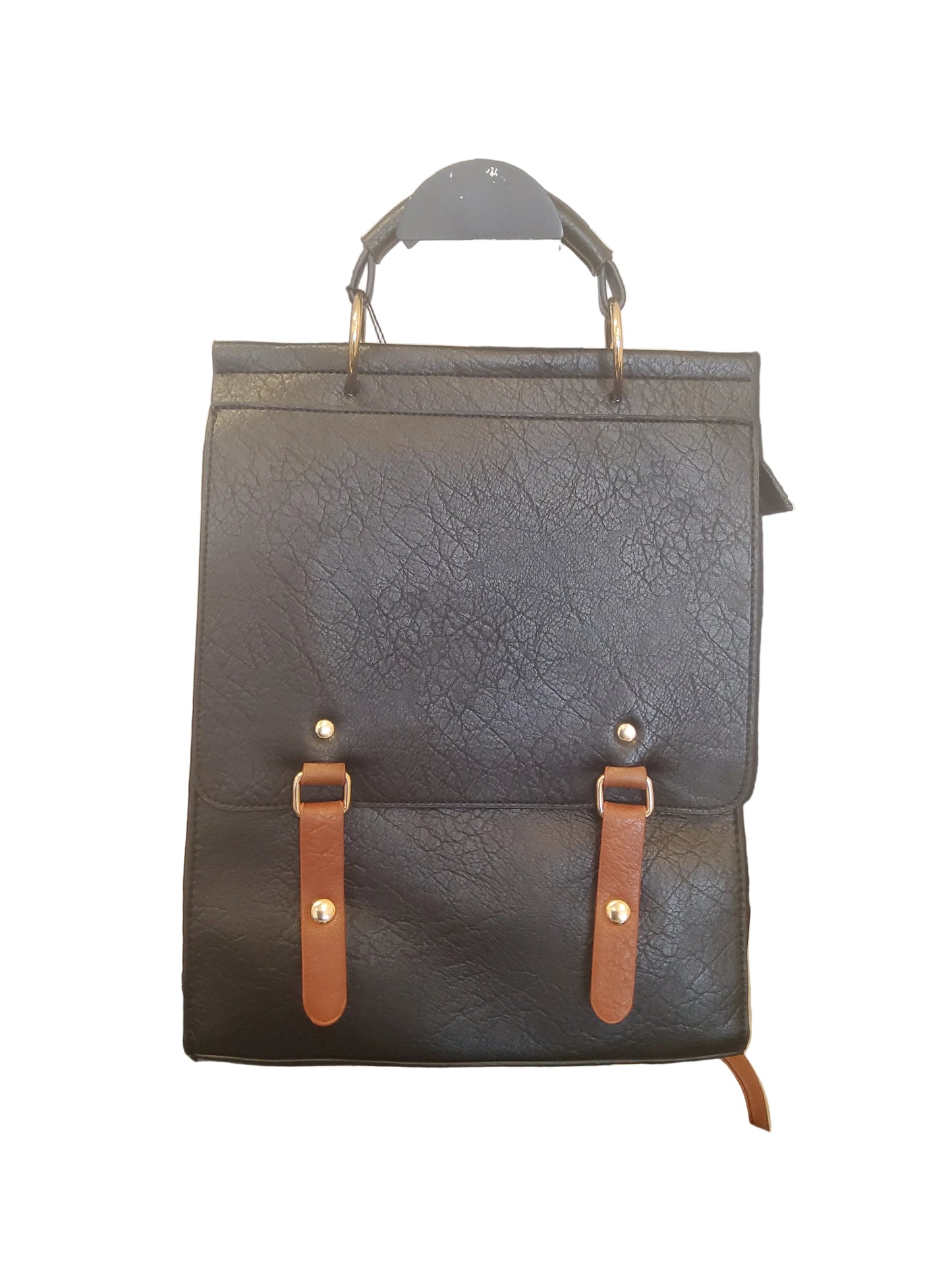 Classic Two-toned Flap Over Backpack bag