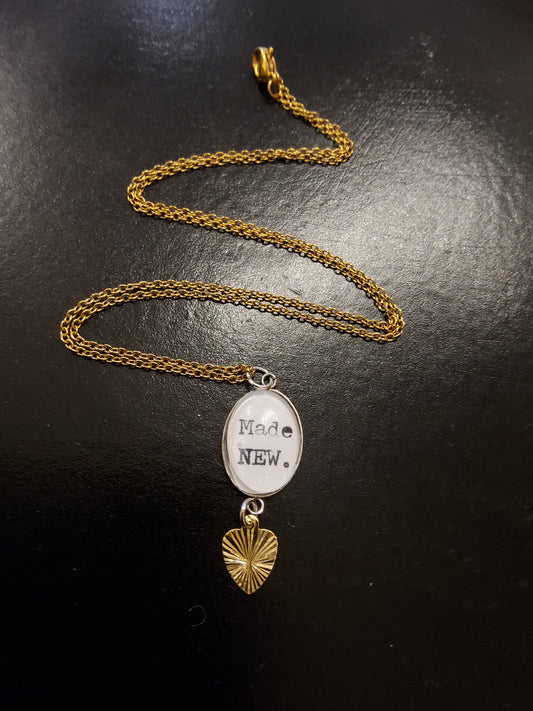 'MADE NEW' Heart Necklace