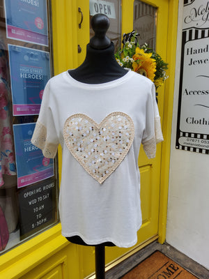 Embellished heart top