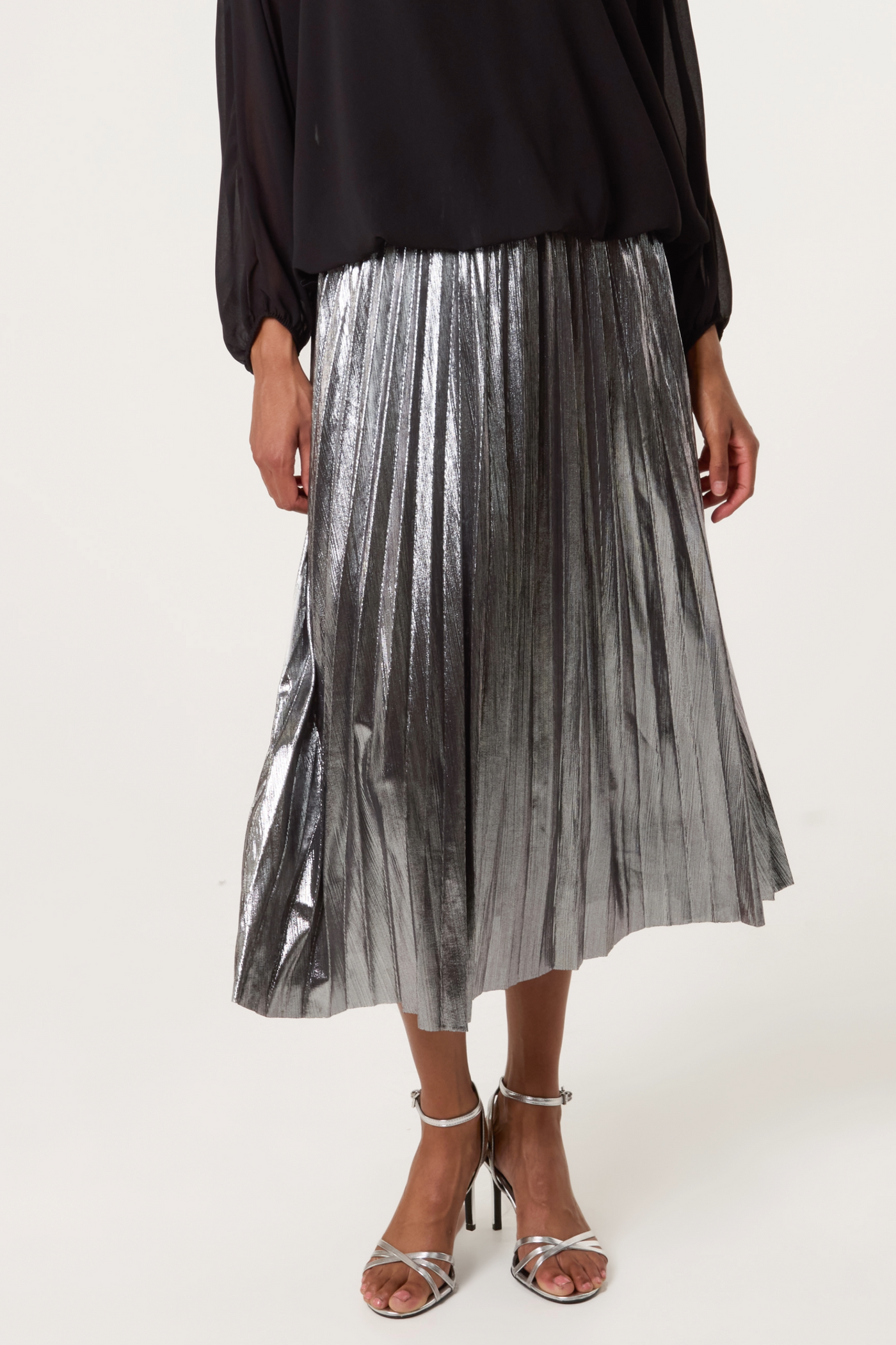 Silver Metallic Skirt