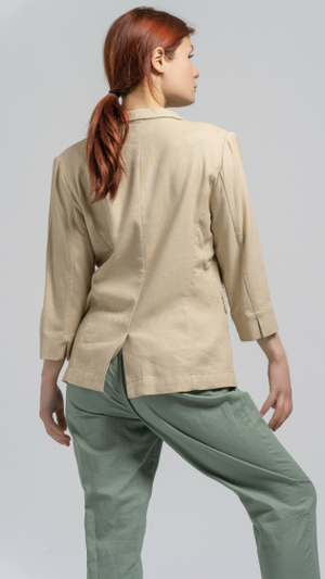 Beige Linen Jacket