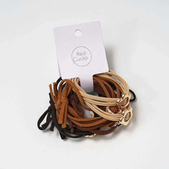 Flower Elastic Hair Ties - Pack of 10