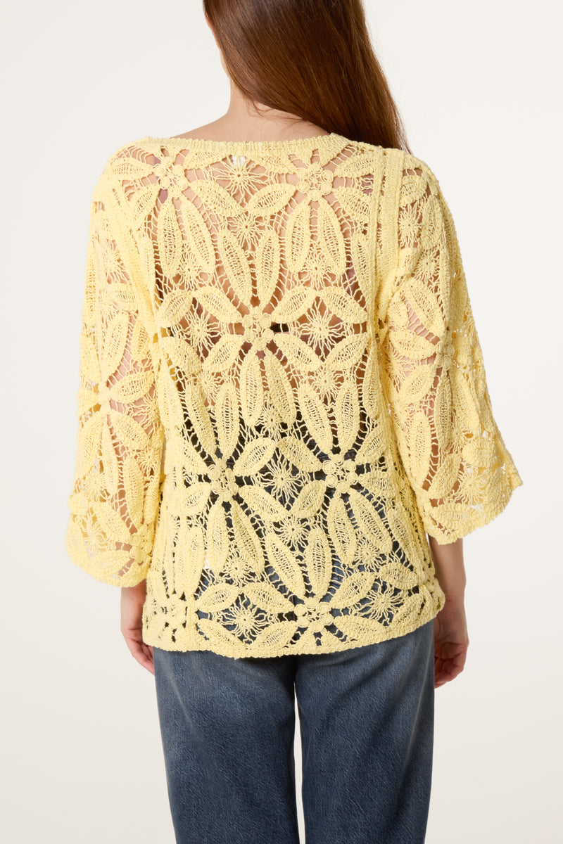 Summer Lemon Crochet Jumper