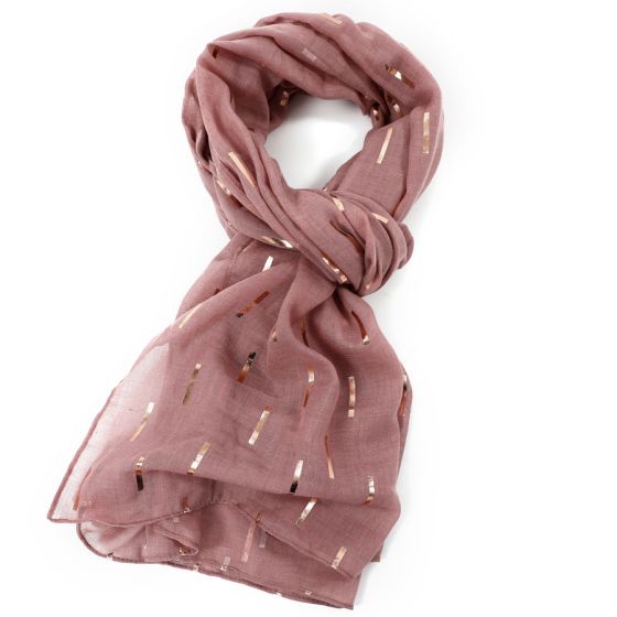 Rose gold rectangle print scarf