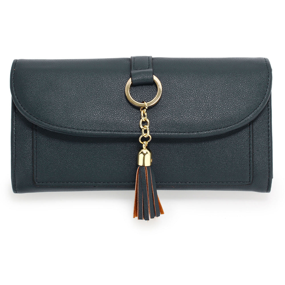 Fold over purse with Tassel