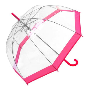 CLEAR DOME COLOUR TRIM UMBRELLA