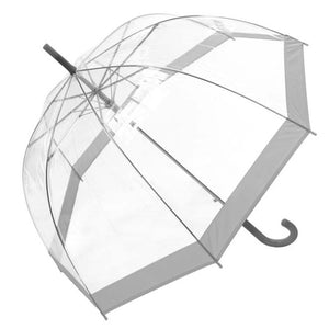 CLEAR DOME COLOUR TRIM UMBRELLA