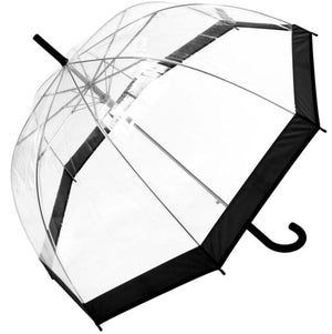 CLEAR DOME COLOUR TRIM UMBRELLA