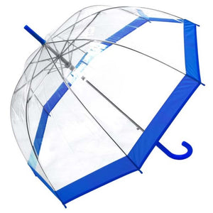 CLEAR DOME COLOUR TRIM UMBRELLA