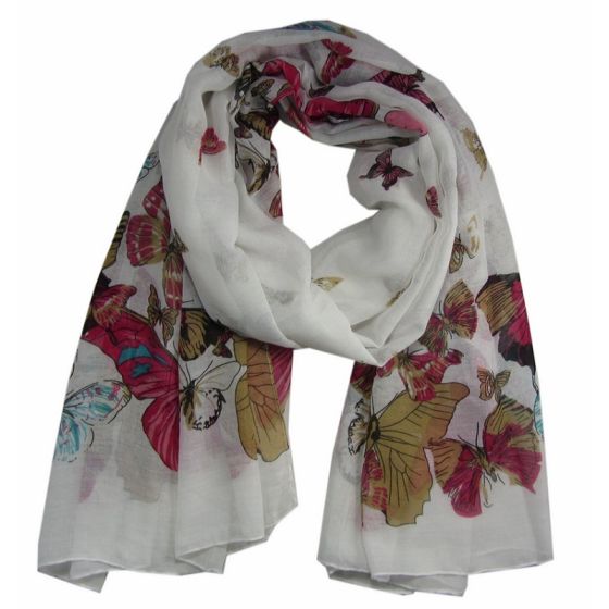 Large butterfly print scarf