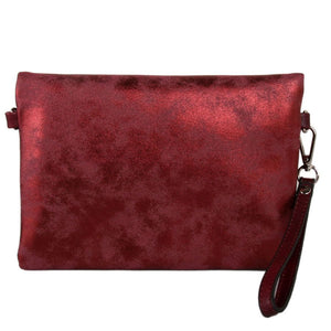 Red Cuckoo Burgundy Fold Over Bag (small)